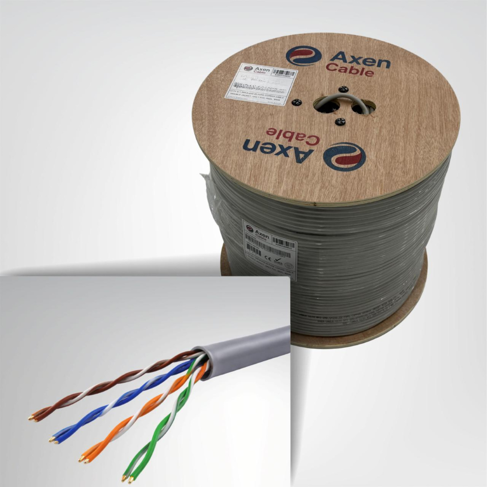 Axen FTP Cat6 0.56 CCA PE Jacket outdoor cable 500M/DRUM